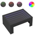 vidaXL Konferenčný stolík s nekonečnými LED čierny 70x50x30 cm
