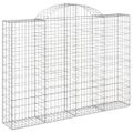 vidaXL Oblúkové gabionové koše 11 ks 200x30x140/160 cm pozink. železo