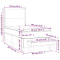 vidaXL Boxspring posteľ s matracom biela 90x190 cm umelá koža