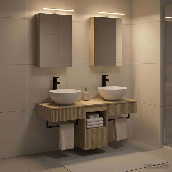 vidaXL Set kabinetov do kúpeľne 5 pcs Dub sonoma 40 x 10,5 x 60,5 cm