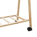 vidaXL Vešiak na oblečenie s policami a kolieskami 106x34x106,5 cm