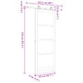 vidaXL Posuvné dvere ORKDAL 83 x 232 cm Borovicový masív Prírodná
