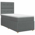 vidaXL Posteľ boxspring s matracom Tmavosivá 80 x 200 cm Látka