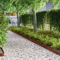 vidaXL Obrubník trávnika 4 ks 450 x 10 cm Hrdzavý