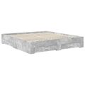 vidaXL Rám postele Betónová šedá 200 x 200 cm Kompozitné drevo