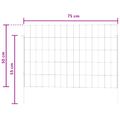 vidaXL Záhradný plot s kolíkmi 24 ks 75 x 50 cm Pozinkovaná oceľ