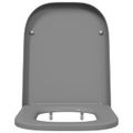 vidaXL WC sedadlo Sivá 47,5 x 35 x 3,6 cm Duroplast