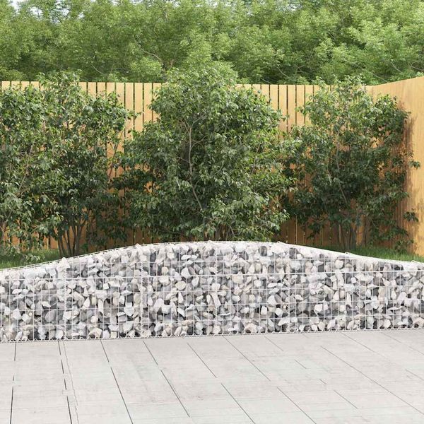 vidaXL Oblúkový gabionový kôš 10 ks 400x30x40/60 cm pozinkované železo