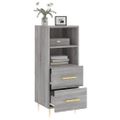 vidaXL Komoda sivý dub sonoma 34,5x34x90 cm spracované drevo