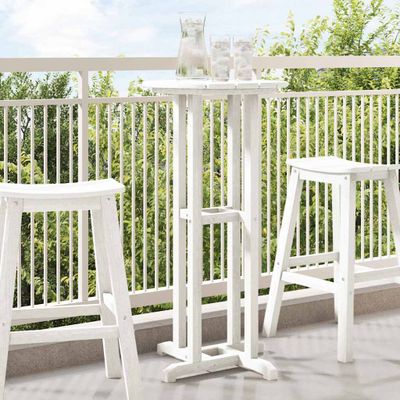 vidaXL Barový stôl Biela 55 x 55 x 107 cm Polyetylén