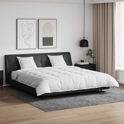 vidaXL Sada prikrývok s vankúšom 3 pcs Biela Husacia perie