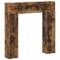 vidaXL Rám krbu Dymový dub 102 x 18 x 100,5 cm Kompozitné drevo