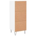 vidaXL Komoda biela 34,5x34x90 cm spracované drevo