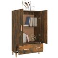 vidaXL Kredenc dymový dub 70x31x115 cm spracované drevo