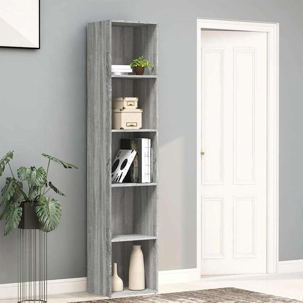 vidaXL Knižnica sivý dub sonoma 40x30x189 cm spracované drevo