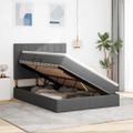 vidaXL Postel s úložným prostorem a matrací Tmavo šedá 140 x 190 cm