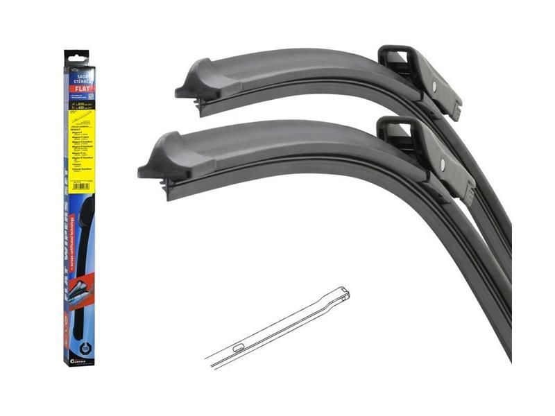Stierače FLAT SET (BOLT) 610+450mm
