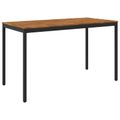 vidaXL Záhradný barový stôl Prírodná a čierna 180 x 88,5 x 105 cm