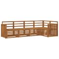 vidaXL Záhradná súprava gaučov 5 ks Prírodná Polyester