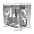 Počítačová skriňa Darflash FT350 + 5 ventilátorov aRGB (biela)