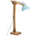 vidaXL Podlahová lampa 25 W šmuhovaná modrá 33x25x130-150 cm E27