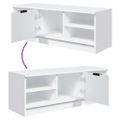 vidaXL TV stolík biely 102x35,5x36,5 cm spracované drevo