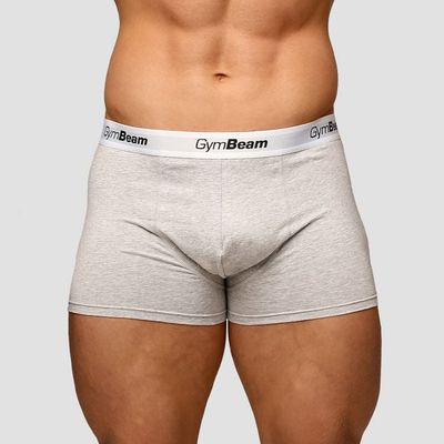Pánske boxerky Essentials 3Pack Grey - GymBeam, veľkosť L, veľkosť oblečenia L