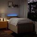 vidaXL Boxspring posteľ s matracom krémová 120x190 cm látka