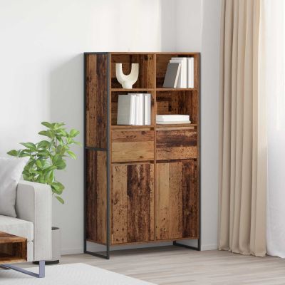 vidaXL Servírovacia skriňa 2 pcs Staré drevo 81 x 36 x 150.5 cm
