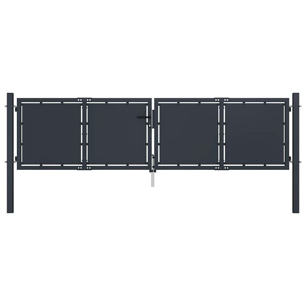 vidaXL Záhradná brána z ocele 300x75 cm antracitová