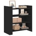 vidaXL Komoda čierna 73,5x35x75 cm kompozitné drevo