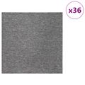 vidaXL Kobercová dlaždica Hnedá 50 x 50 cm 36 ks PP a Bitúmen