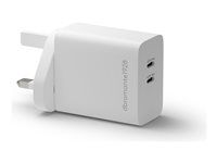 Sieťový adaptér - 45 Watt - 4,05 A - 2 výstupné konektory (USB-C) - biela - Veľká Británia