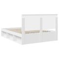 vidaXL Rám postele Biela 150 x 200 cm Masívne borovicové drevo