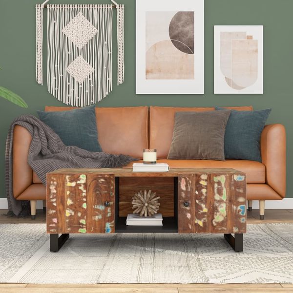 vidaXL Konferenčný stolík 100x54x40 cm recykl. masív, kompozitné drevo