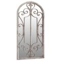 vidaXL Záhradné zrkadlo pieskové 70x30 cm exteriérové železo