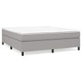 vidaXL Posteľný rám s boxspringom bledosivý 180x200 cm látka