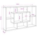 vidaXL Stenná polica Čierny dub 85 x 16 x 52,5 cm Kompozitné drevo