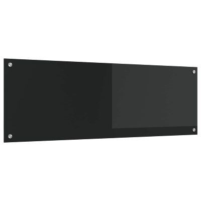vidaXL Kuchynský obklad Čierna 120 x 40 cm tvrdené sklo