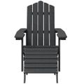 vidaXL Záhradné stoličky s podnožkami Adirondack 2 ks HDPE antracitové