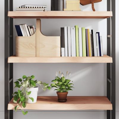 vidaXL Nástenná polica 80x40x(2-6) cm neošetrený dubový masív