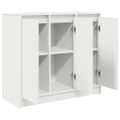 vidaXL Komoda biela 85x34x76 cm kompozitné drevo