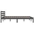 vidaXL Posteľný rám borovicový masív 140x190 cm sivý
