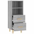 vidaXL Komoda sivý dub sonoma 34,5x34x90 cm spracované drevo