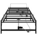 vidaXL Elektrický nastaviteľný rám postele Čierna 75 x 190 cm Oceľ