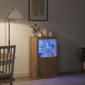 vidaXL LED komoda 60,5 x 37 x 100 cm Kompozitné drevo Remeselný dub
