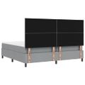 vidaXL Posteľ s pružinovým rámom Svetlosivá 200 x 200 cm látka