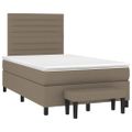 vidaXL Boxspring posteľ s matracom sivohnedý 120x200 cm látka