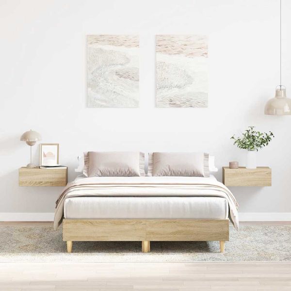 vidaXL Posteľný rám bez matraca dub sonoma 120x190 cm kompozitné drevo