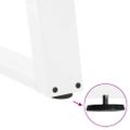 vidaXL Nohy konferenčného stolíka v tvare U, 2 ks, biele, 40 x (30-31) cm, oceľové